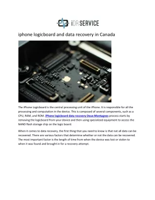 iphone logicboard and data recovery in Canada