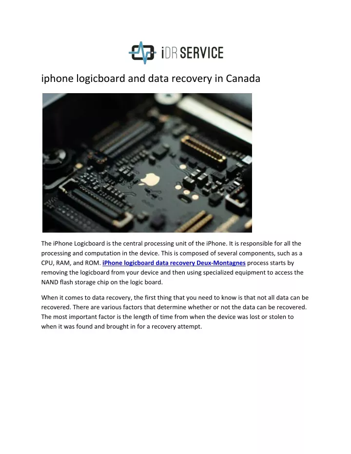 iphone logicboard and data recovery in canada