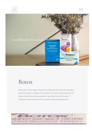 Dysport injections - Anti-wrinkle treatments