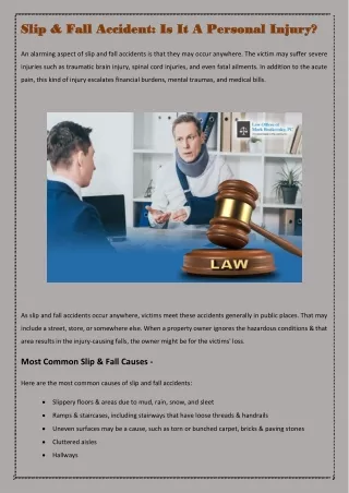 slip fall accident is it a personal injury slip