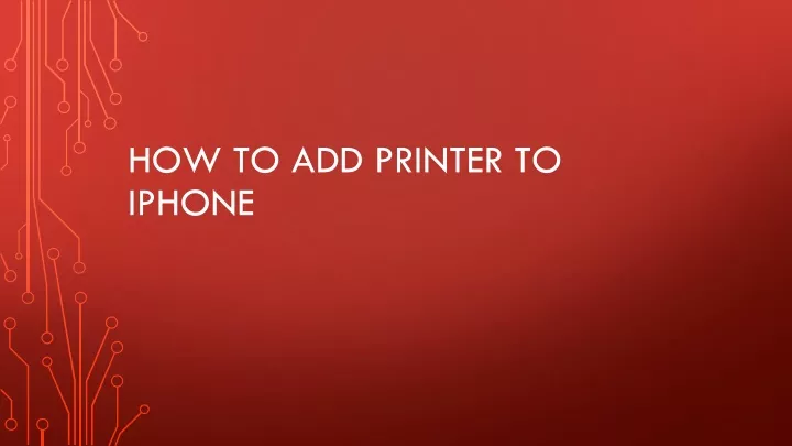 how to add printer to iphone