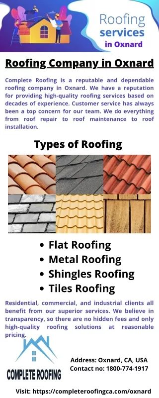 Roofing Company in Oxnard
