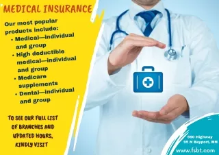 MEDICAL INSURANCE | First State Bank and Trust