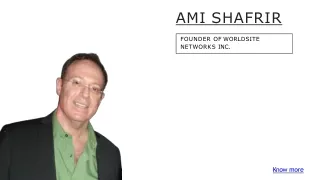 Ami Shafrir | Founder Of WorldSite Networks Inc