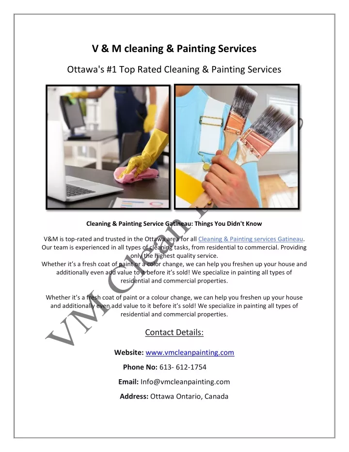 v m cleaning painting services