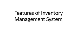 features of inventory management system