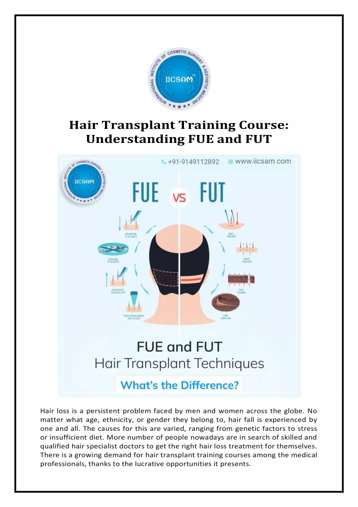 hair transplant training course understanding