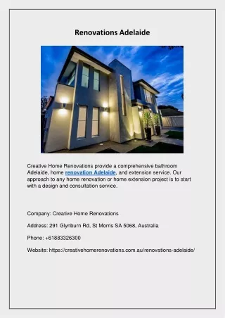 Renovations Adelaide