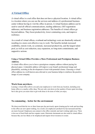 a virtual office