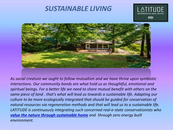 sustainable living