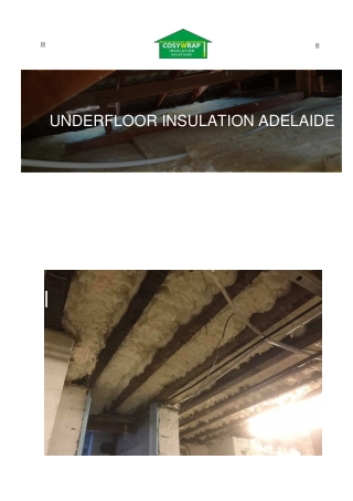 Underfloor Insulation in Adelaide | Cosywrap