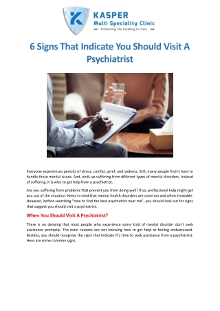 6 signs that indicate you should visit