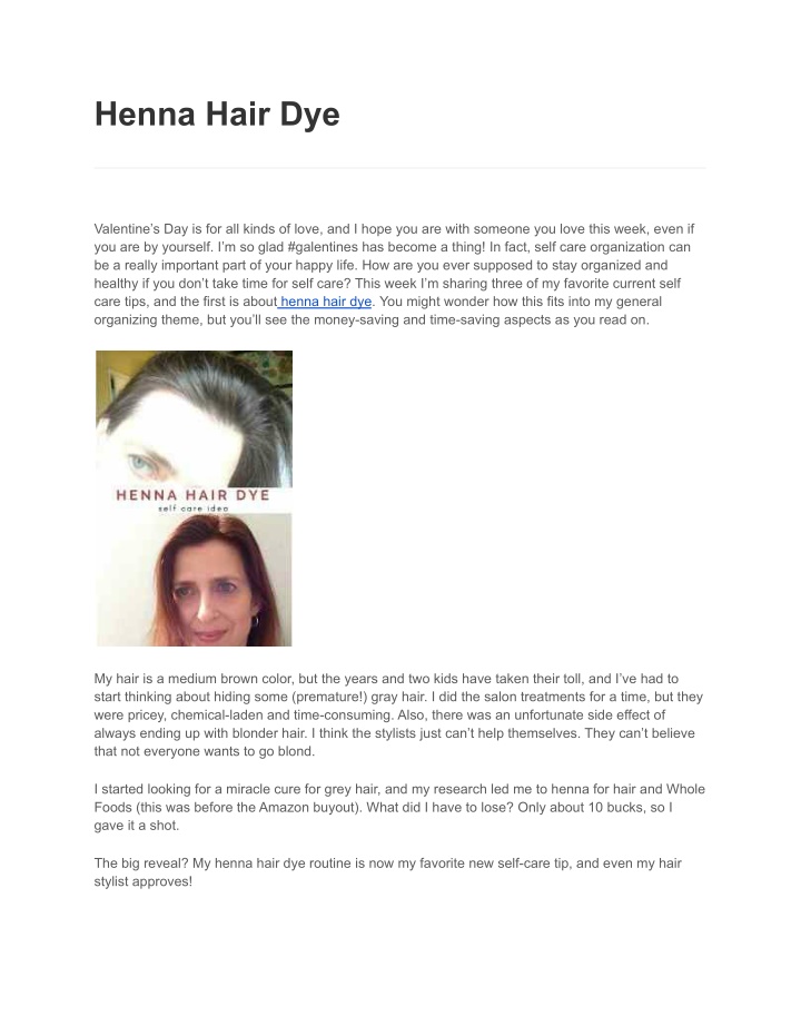 henna hair dye