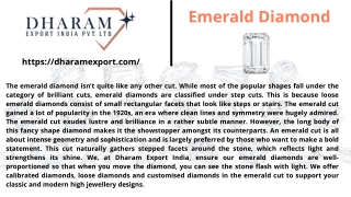 Manufacturer, supplier and exporter of Emerald Diamonds