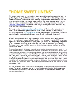 home sweet linens