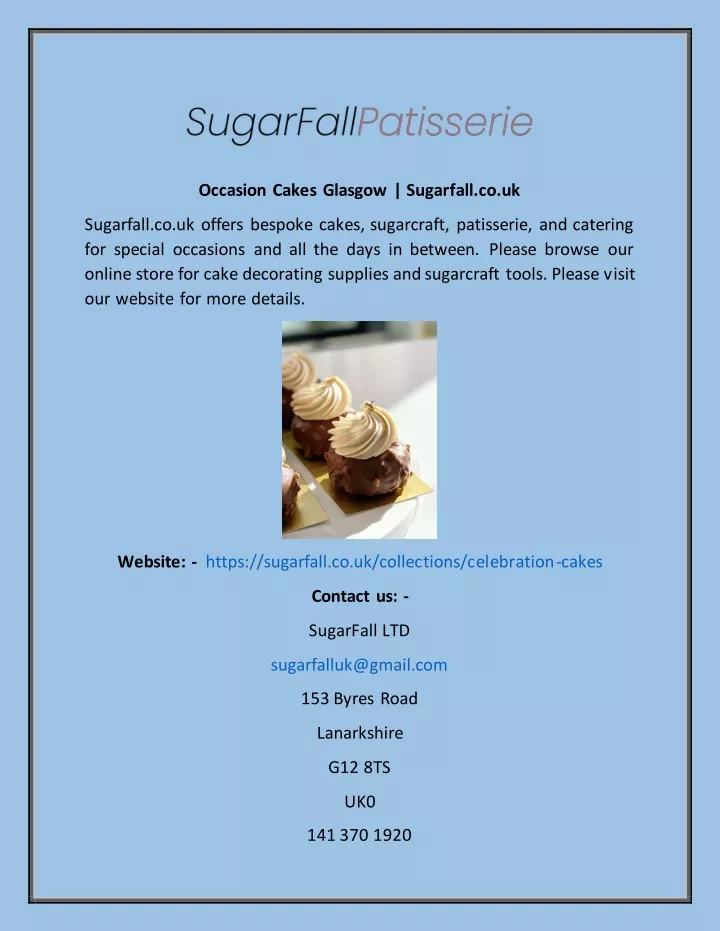 occasion cakes glasgow sugarfall co uk