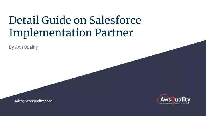 detail guide on salesforce implementation partner