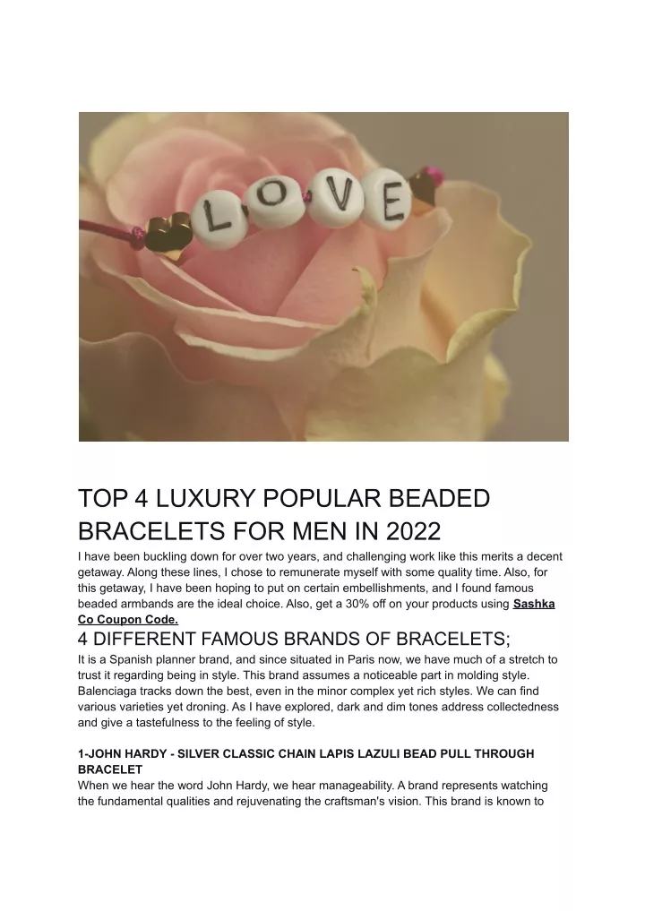 top 4 luxury popular beaded bracelets