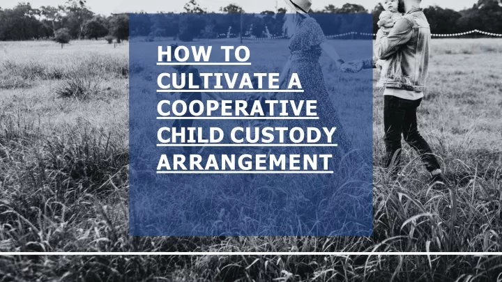 how to cultivate a cooperative child custody