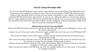how do i setup hp deskjet 3630 hp 123 com setup