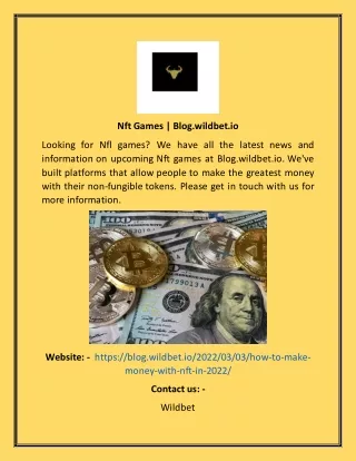 Nft Games  Blog.wildbet.io