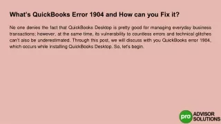 what s quickbooks error 1904 and how can you fix it
