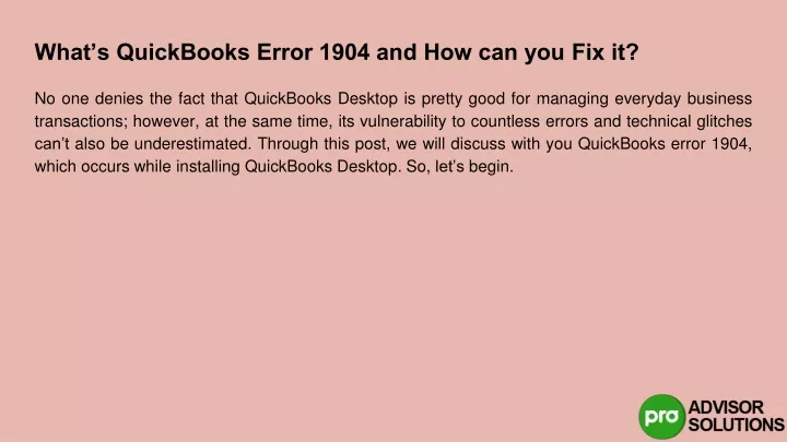 what s quickbooks error 1904 and how can you fix it