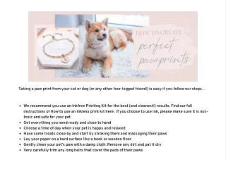 How To Create The Perfect Paw Print