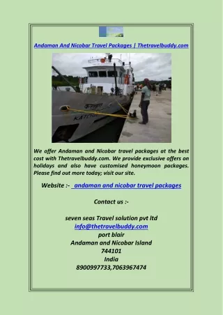 Andaman And Nicobar Travel Packages Thetravelbuddy.com
