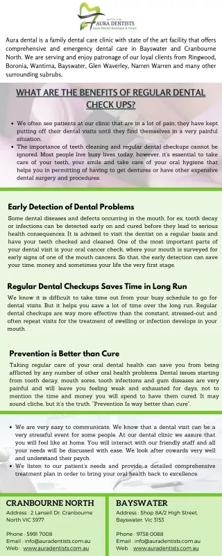 What Are The Benefits of Regular Dental Check Ups?