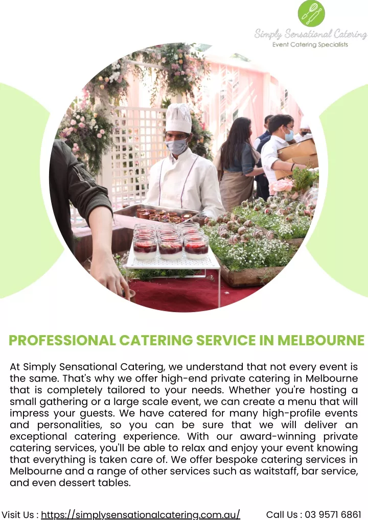 professional catering service in melbourne