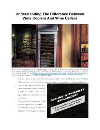 Understanding The Difference Between Wine Coolers And Wine Cellars