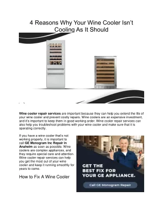 4 Reasons Why Your Wine Cooler Isn