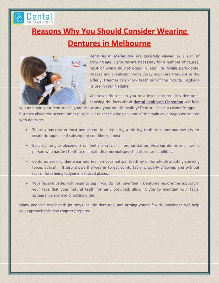 reasons why you should consider wearing dentures