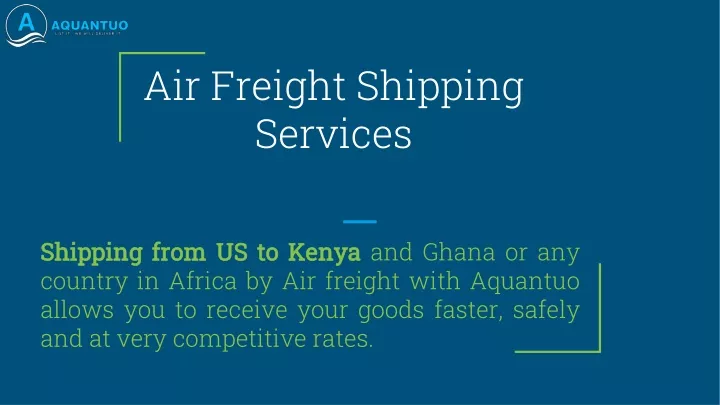 air freight shipping services