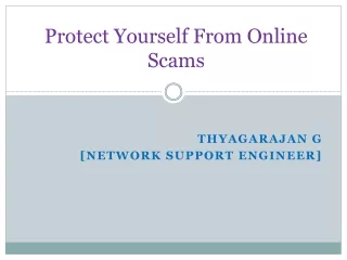 Prevent Yourself from Online Scams