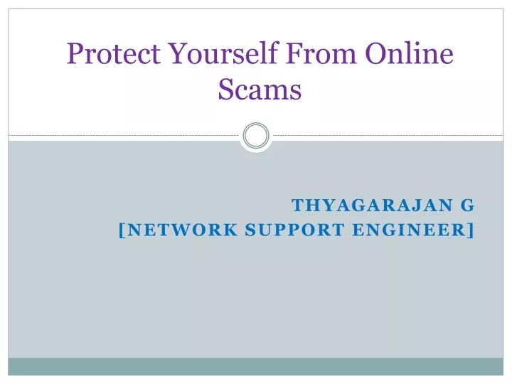 protect yourself from online scams