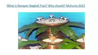 What is Narayan Nagbali Puja? Why should? Muhurta 2022