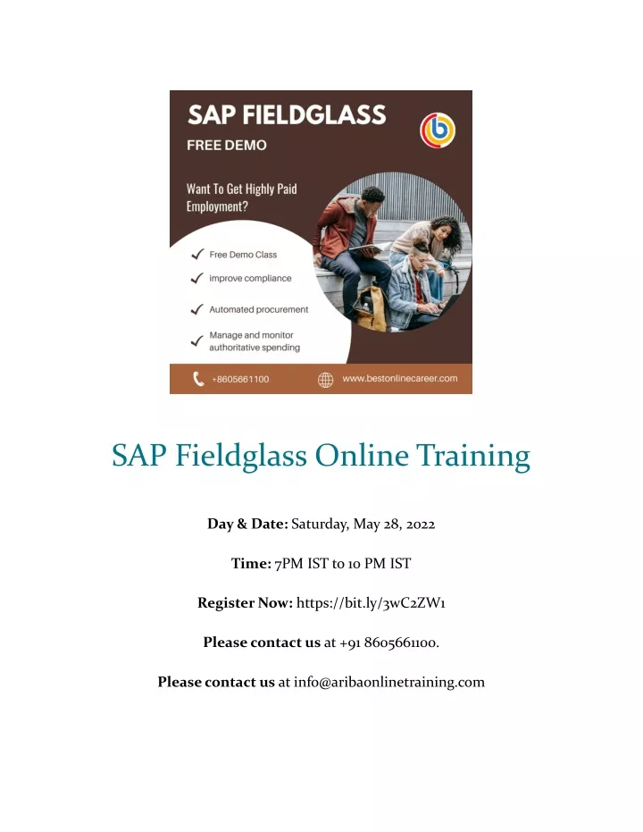 sap fieldglass online training day date saturday