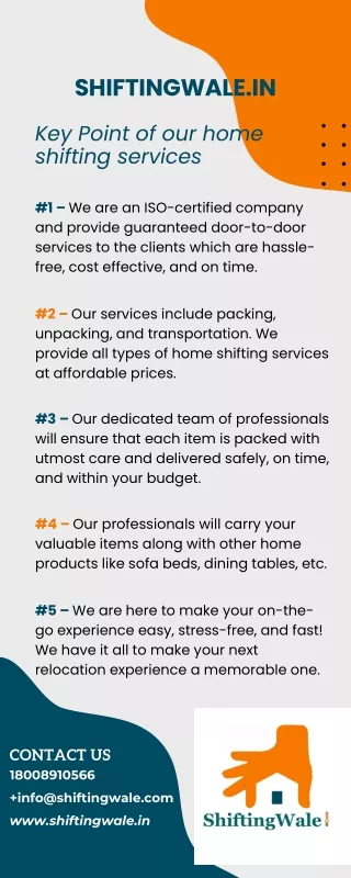 ShiftingWale.in Key Point About our Home Shifting Service in Secunderabad