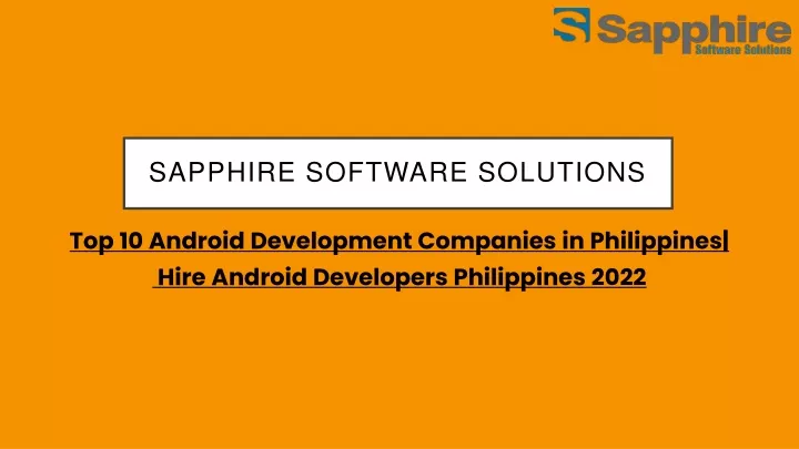 sapphire software solutions