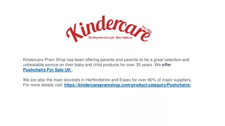 kindercare pram shop has been offering parents