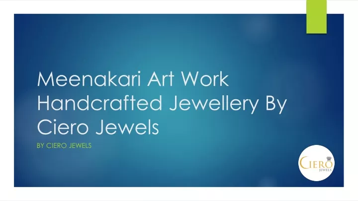 meenakari art work handcrafted jewellery by ciero jewels