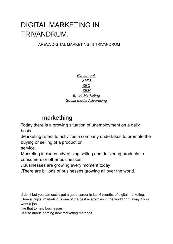digital marketing in trivandrum