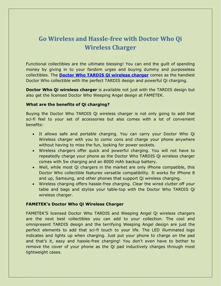 go wireless and hassle free with doctor