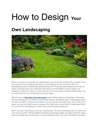 how to design your