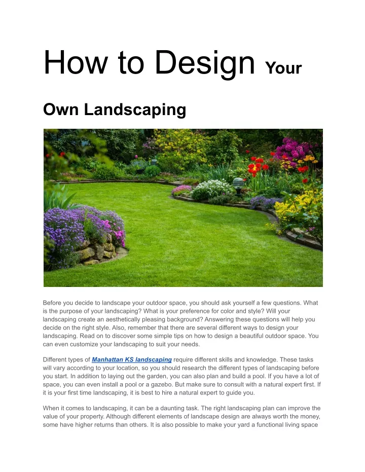 how to design your