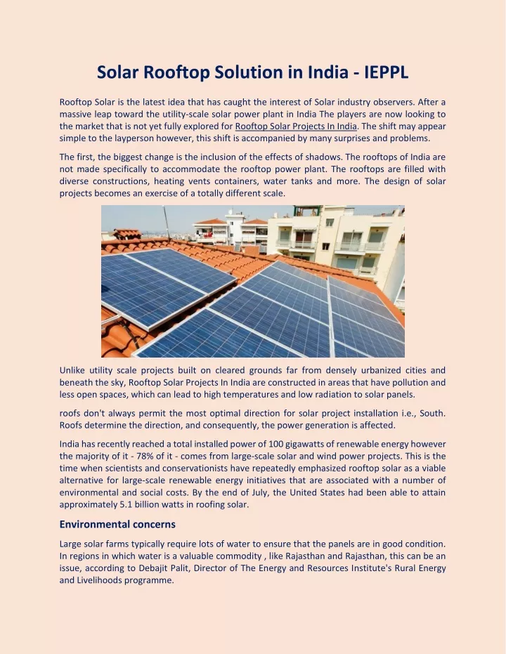 solar rooftop solution in india ieppl
