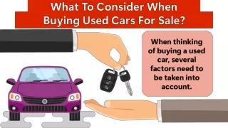 Things to consider when Buying Used Cars For Sale