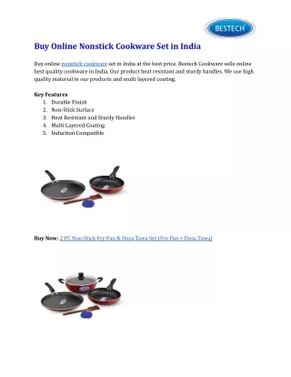 Buy Online Nonstick Cookware Set in India
